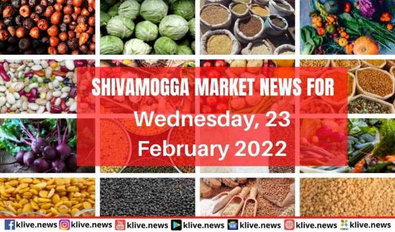 Shivamogga Market News For 23/02/2022