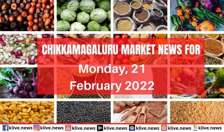 CHIKKAMAGALURU Market News For 21/02/2022