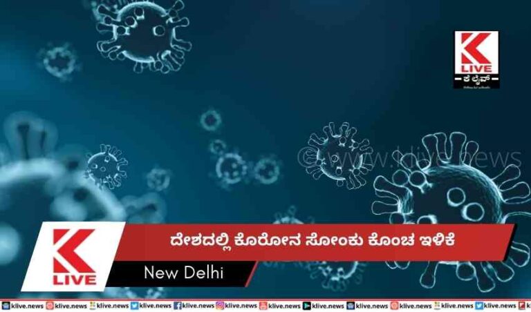 ದೇಶದಲ್ಲಿ ಕೊರೋನ ಸೋಂಕುಕೊಂಚ ಇಳಿಕೆ