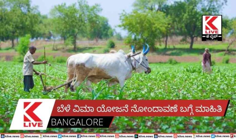 ಬೆಳೆ ವಿಮಾ ಯೋಜನೆ ನೋಂದಾವಣೆ ಬಗ್ಗೆ ಮಾಹಿತಿ