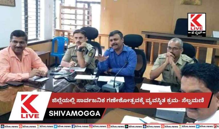 ಜಿಲ್ಲೆಯಲ್ಲಿ ಸಾರ್ವಜನಿಕ ಗಣೇಶೋತ್ಸವಕ್ಕೆ ವ್ಯವಸ್ಥಿತ ಕ್ರಮ- ಸೆಲ್ವಮಣಿ