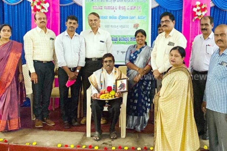 ರಾಜ್ಯಮಟ್ಟದ ಉತ್ತಮ ಶಿಕ್ಷಕ ಪ್ರಶಸ್ತಿ ಪುರಸ್ಕೃತ ಬಿ.ಎಂ.ರಘು ಅವರಿಗೆ ಸನ್ಮಾನ