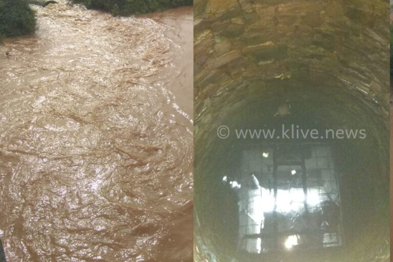 ಭರಮಸಾಗರದಲ್ಲಿ ಮಳೆ ಯದ್ವಾತದ್ವ ಸುರಿದು ಕೆರೆ ಏರಿ ಬಿರುಕು