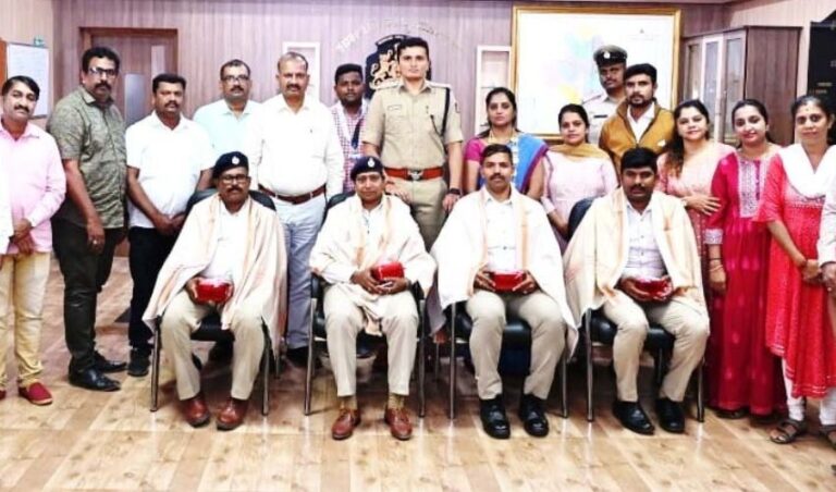 ಜೆಸಿಐ ನಿಂದ ಸಂಚಾರಿ ಪೊಲೀಸ್ ಸಿಬ್ಬಂದಿಗೆ ಸನ್ಮಾನ