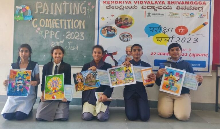 ಶಿವಮೊಗ್ಗದಲ್ಲಿ ಪರೀಕ್ಷಾ ಪೆ ಚರ್ಚಾಚಿತ್ರಕಲಾ ಸ್ಪರ್ಧೆ