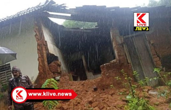 Rain In Thirtahalli ಮುತ್ತೂಳ್ಳಿ ಗ್ರಾಮದಲ್ಲಿ ಕುಸಿದು ಬಿದ್ದ ಮನೆಯ ಗೋಡೆ