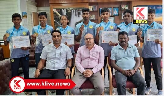 Sir.M. Vishveshvaraya ರಾಜ್ಯಮಟ್ಟದ ಆಟೋಟ ಸ್ಪರ್ಧೆ ಜಿಲ್ಲೆಯ 8 ವಿದ್ಯಾರ್ಥಿಗಳಿಗೆ ಪದಕ ಪುರಸ್ಕಾರ