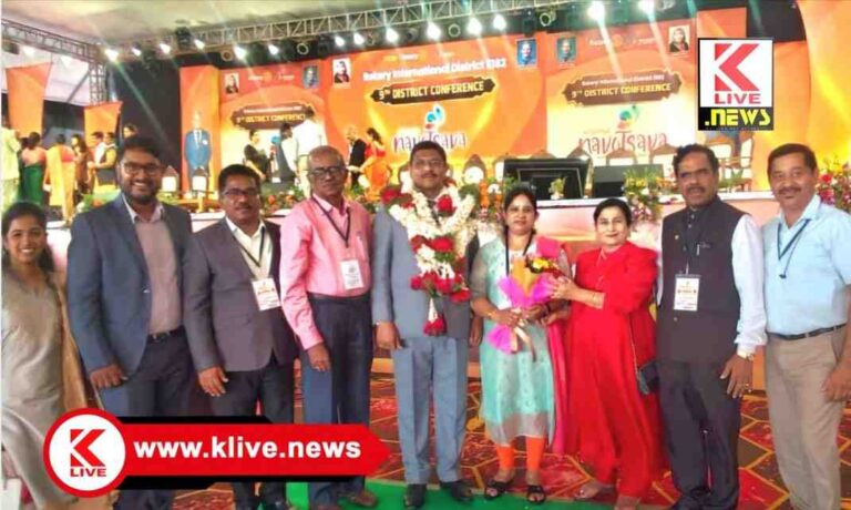 Rotary Club Shimoga ರೋಟರಿ 3182 ಜಿಲ್ಲಾ ಗವರ್ನರ್ ಆಗಿ ವಸಂತ ಹೋಬಳಿದಾರ್ ಆಯ್ಕೆ