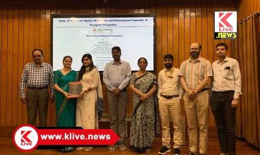 Manipal Academy of Higher Education ಶಿವಮೊಗ್ಗದ ಡಾ.ಡಿ.ಆರ್.ಇಂಚರಾ ಅವರಿಗೆ ಪಿಎಚ್ ಡಿ ಪದವಿ