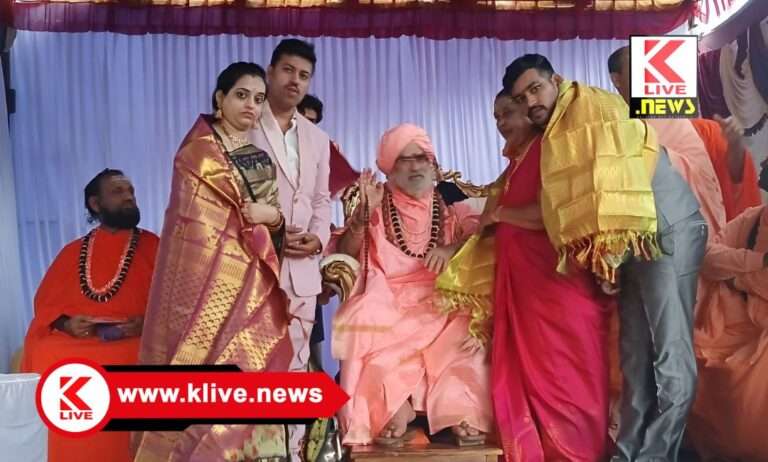 Bhimashankar Linga Shivacharya Bhagavatpada Swamiji ಕೇದಾರ ಶ್ರೀಗಳಿಗೆ ಶಿವಮೊಗ್ಗದಲ್ಲಿ ಅದ್ಧೂರಿ ಸ್ವಾಗತ