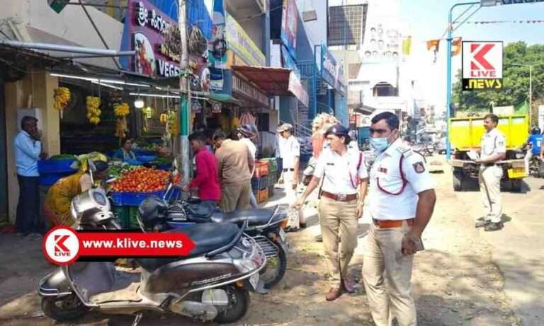 ಶಿವಮೊಗ್ಗ ಫ್ರೀಡಂ ಪಾರ್ಕ್ ಸನಿಹ ಸುಗಮ ಸಂಚಾರಕ್ಕೆ ಪಾದಚಾರಿ ಮಾರ್ಗದಲ್ಲಿದ್ದ ವ್ಯಾಪಾರಿಗಳ ತೆರವು