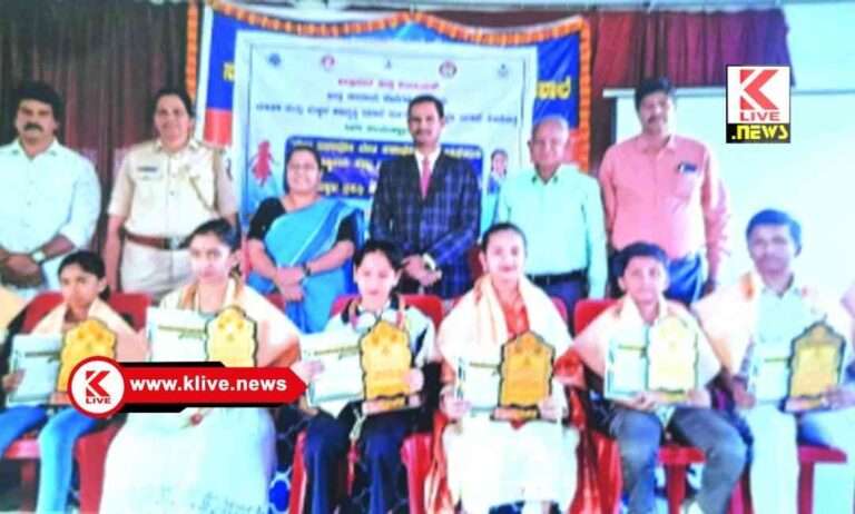 ಗ್ಲೋರಿಯಾ ಕಿರಣ್ ಗೆ ಜಿಲ್ಲಾ ಮಟ್ಟದ ಪ್ರತಿಭಾ ಪ್ರಶಸ್ತಿ