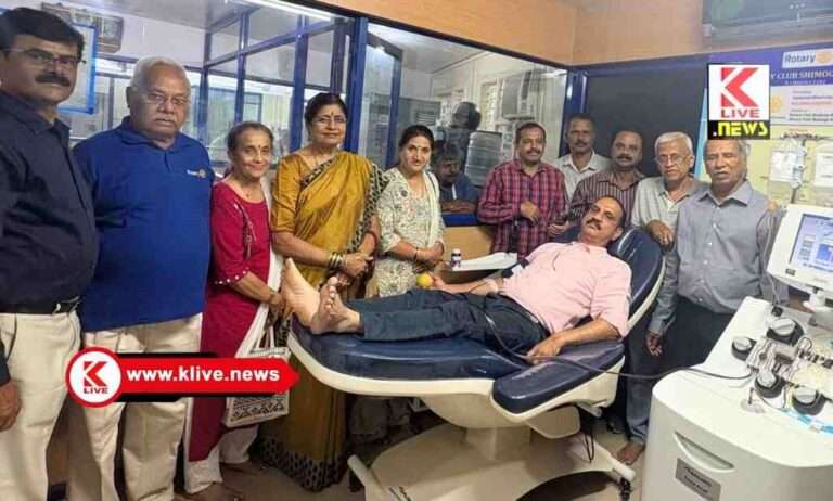Rotary Club Shivamogga ಪರಿಣಿತ ವೈದ್ಯರ ಸಲಹೆಯಂತೆ ಆರೋಗ್ಯವಂತ ಮನುಷ್ಯ 3-4 ತಿಂಗಳಿಗೊಮ್ಮೆ ರಕ್ತದಾನ ಮಾಡಬಹುದು- ಪ್ರೊ.ಎ.ಎಸ್.ಚಂದ್ರಶೇಖರ್