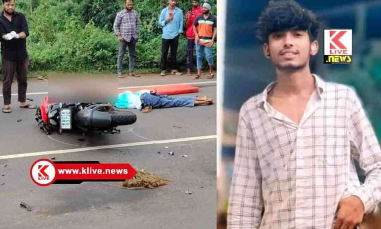 ಶಿಕಾರಿಪುರ,ಕುಮದ್ವತಿ ಸೇತುವೆ ಸನಿಹ ಅಪಘಾತ:ಬೈಕ್ ಸವಾರನ ಮರಣ