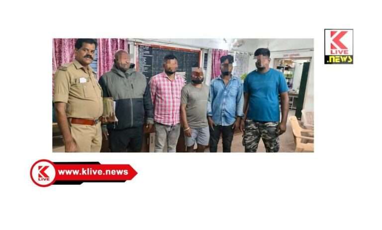 ಹೊಳೆಹೊನ್ನೂರಿ ಜಂಬರಘಟ್ಟ ಸಮೀಪ ಅಕ್ರಮ ಜೂಜು : ಡ್ರೋಣ್ ಮೂಲಕ ಪತ್ತೆ, ಆರು ಮಂದಿ ಬಂಧನ